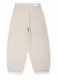 Ballon-Jeans "Stripes" Beige gestreift