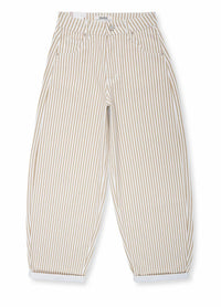 Ballon-Jeans "Stripes" Beige gestreift