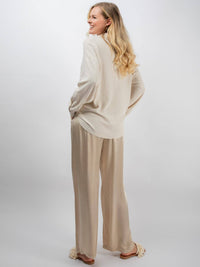 Satinhose „Sydney“ in Golden-Beige