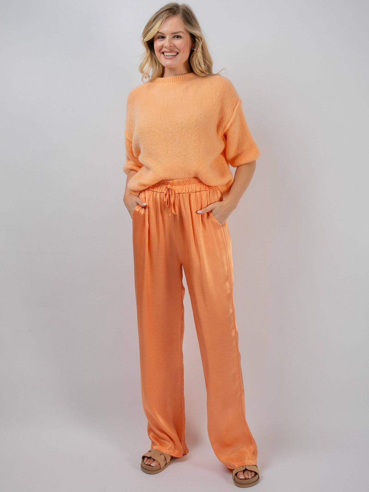 Satinhose „Sydney“ in Orange