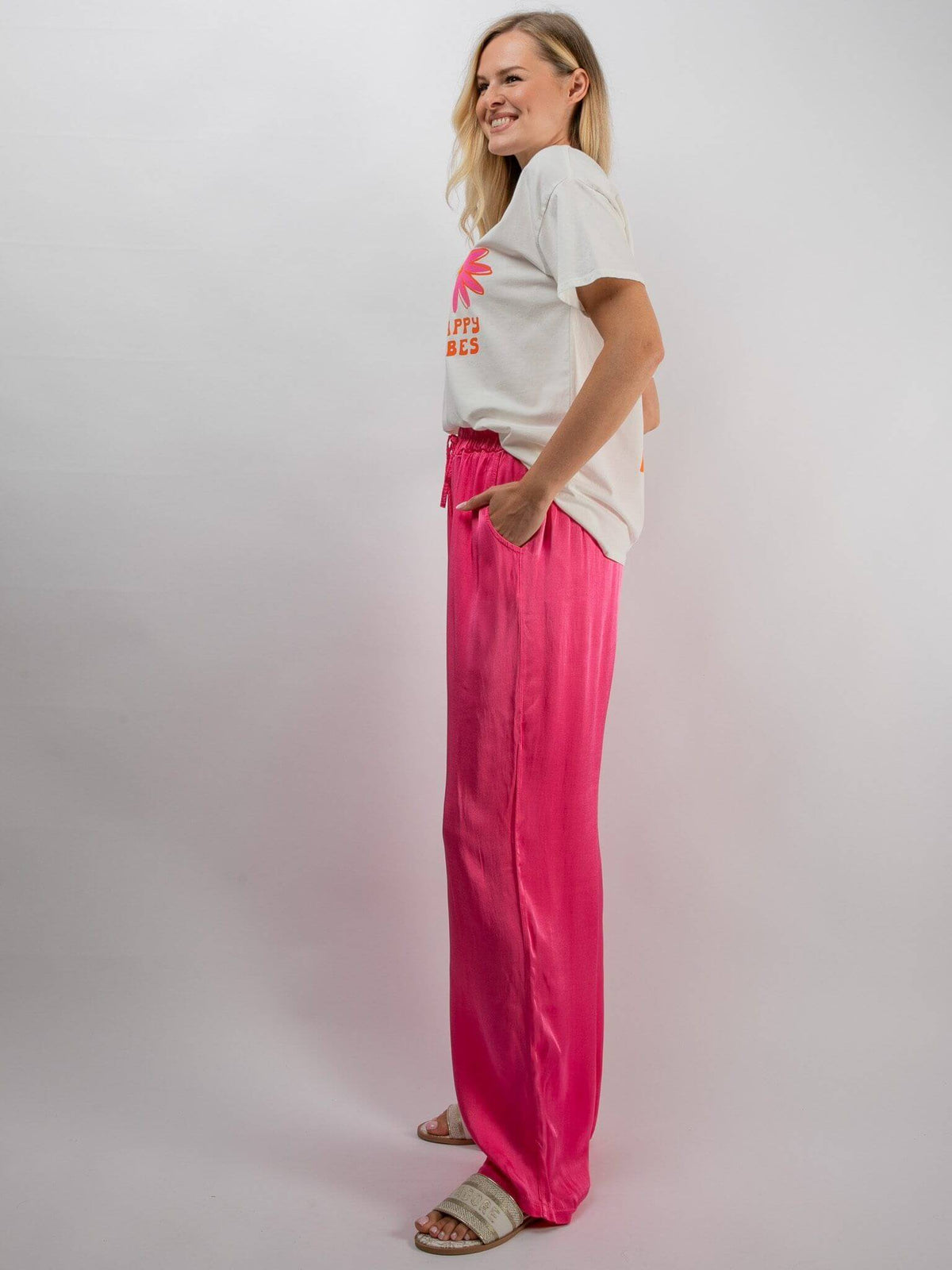 Satinhose „Sydney“ in Pink