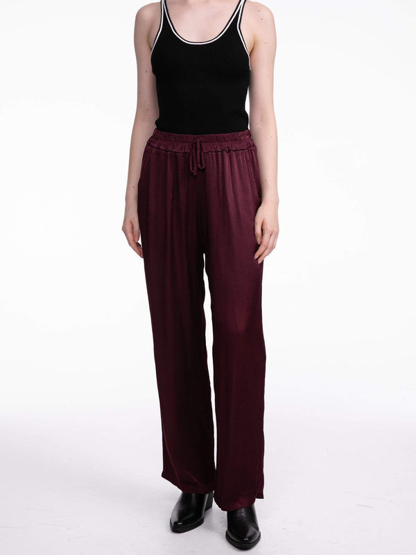 Satinhose „Sydney“ in Burgundy